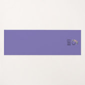 Tapis De Yoga Lave de fleur d'aquarelle initiale monogramme (Devant (Horizontal))