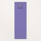 Tapis De Yoga Lave de fleur d'aquarelle initiale monogramme (Devant)