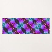 Tapis De Yoga Lavender Clematis Fleur Abstraite Personnalisée (Devant (Horizontal))