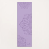 Tapis De Yoga Lavender Purple Decorative Mandala With Initials (Devant)
