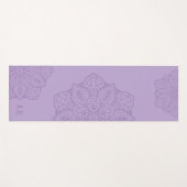 Tapis De Yoga Lavender Purple Decorative Mandala With Initials (Devant (Horizontal))