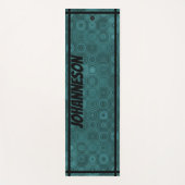 Tapis De Yoga LavishlyOn Aqua Hommes monogrammes engrenages (Devant)