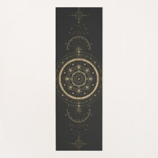 Tapis De Yoga Le Centre Cosmique – Géométrie Sacrée Or Céleste