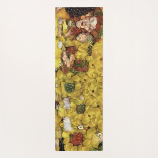 Tapis De Yoga Le Citron Baiser Légumes Découpage Spoof Art (Dos)
