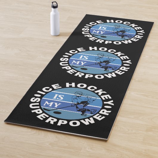 Tapis De Yoga Le hockey sur glace est ma superpuissance (En situation)