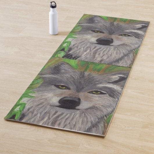 TAPIS DE YOGA LE LOUP GRIS (En situation)