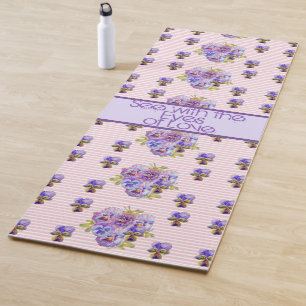Tapis De Yoga Le Rose à la florale rose voir avec les yeux de l