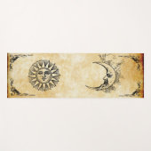 Tapis De Yoga le soleil et lune avec la frontière (Devant (Horizontal))