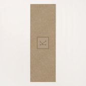 Tapis De Yoga Léger brun faux lin texture arrière - plan (Dos)