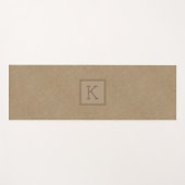 Tapis De Yoga Léger brun faux lin texture arrière - plan (Devant (Horizontal))