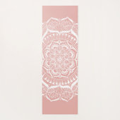 Tapis De Yoga L'élégant Rose Boho Gold Mandala (Dos)