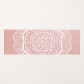 Tapis De Yoga L'élégant Rose Boho Gold Mandala (Devant (Horizontal))