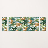 Tapis De Yoga léopard Brown dans la jungle tropicale luxuriante (Dos (Horizontal))