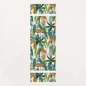 Tapis De Yoga léopard Brown dans la jungle tropicale luxuriante  (Devant)