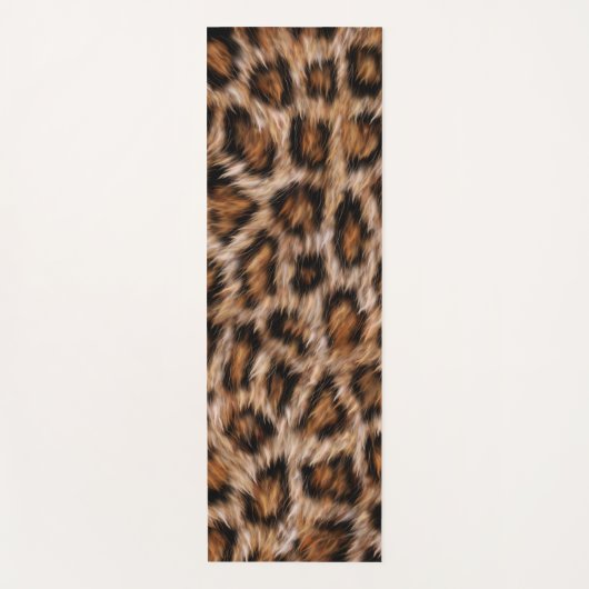 Tapis De Yoga Leopard Jaguar Chat fourrure Brown Motif-24609 (Devant)