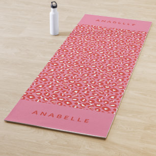 Tapis De Yoga léopard poster de animal moderne et coloré
