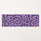 Tapis De Yoga Leopard Print, Léopard Spots, Purple Leopard (Devant (Horizontal))