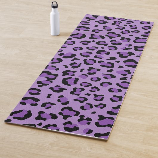 Tapis De Yoga Leopard Print, Léopard Spots, Purple Leopard (En situation)