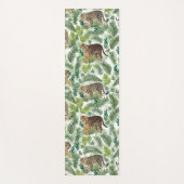 Tapis De Yoga Léopards modernes Tigres Jungle Plantes (Devant)