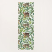 Tapis De Yoga Léopards modernes Tigres Jungle Plantes (Dos)