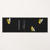 Tapis De Yoga Les abeilles noires joyeuses bumble abeilles été a (Devant (Horizontal))
