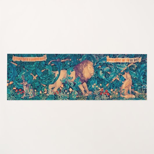 Tapis De Yoga Les animaux dans la forêt, William Morris (Devant (Horizontal))