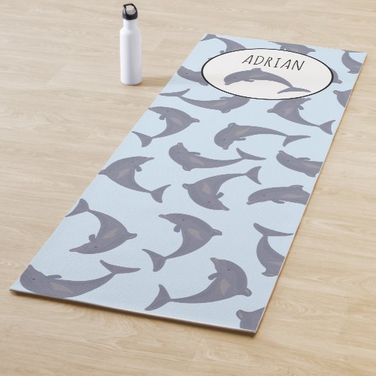 Tapis De Yoga Les dauphins dans le Motif marin (En situation)