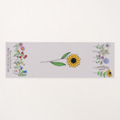Tapis De Yoga Les fleurs sont comme des amis, apportent de la co (Devant (Horizontal))
