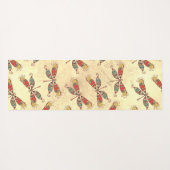 Tapis De Yoga Les libellules de Boho à Sepia (Dos (Horizontal))