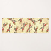 Tapis De Yoga Les libellules de Boho à Sepia (Devant (Horizontal))