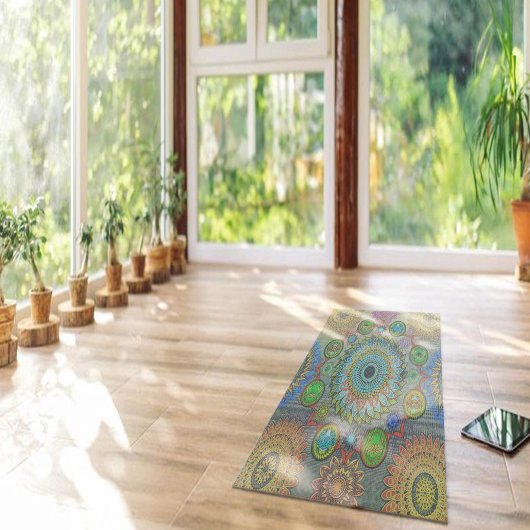 Tapis De Yoga Les lois de la Brachyura symbolique art mandala