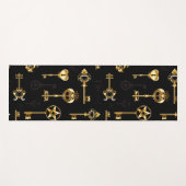 Tapis De Yoga Les Patters de Seamless avec Golden Keys (Devant (Horizontal))