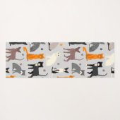 Tapis De Yoga Les Prints des Chats et des Paw (Dos (Horizontal))