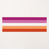 Tapis De Yoga Lesbian Pride Flag LGBTQ (Devant (Horizontal))