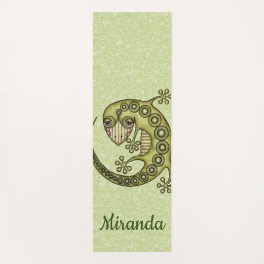 Tapis De Yoga Lézard vert (Devant)