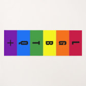 Tapis De Yoga LGBTQ+ Pride Arc-en-ciel (Devant (Horizontal))