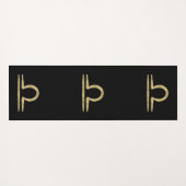 Tapis De Yoga LIBRA Gold Septembre Octobre Anniversaire Astrolog (Dos (Horizontal))