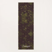 Tapis De Yoga Libra Zodiac Purple Gold Oriental Flower (Dos)