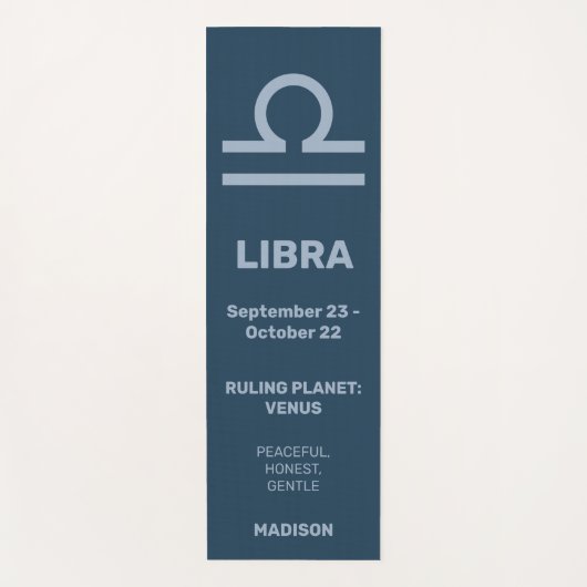 Tapis De Yoga Librairie de signes zodiac Nom personnalisé / Text (Devant)