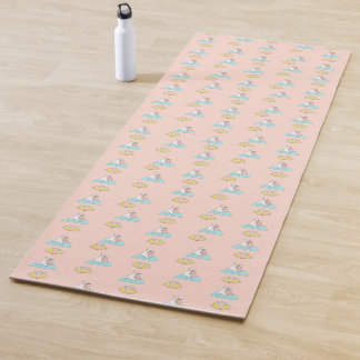 Tapis De Yoga Licorne Magique Mignonne Faisant du Yoga Motif Ros