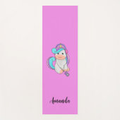 Tapis De Yoga licorne rose (Devant)