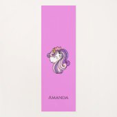 Tapis De Yoga licorne rose (Devant)