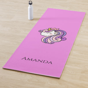 Tapis De Yoga licorne rose
