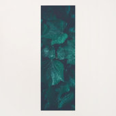 Tapis De Yoga Lierre vert foncé feuille gouttes d'eau Monogram (Dos)