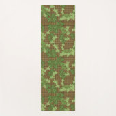 Tapis De Yoga Lierre vert sur plaid doré noir (Devant)