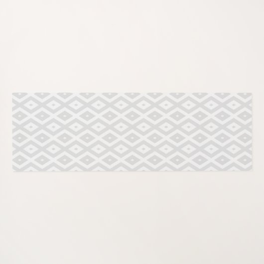 Tapis De Yoga Light grey and white diamond pattern (Dos (Horizontal))
