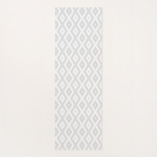 Tapis De Yoga Light grey and white diamond pattern (Dos)