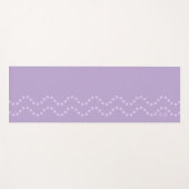 Tapis De Yoga Light Lavender Minimal Dotted Wavy Lines Initials (Devant (Horizontal))
