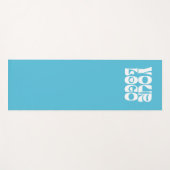 Tapis De Yoga Light Teal Custom Logo Promotional Business (Devant (Horizontal))