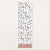 Tapis De Yoga Lignes Abstraites modernes face à l'art de ligne c (Devant)